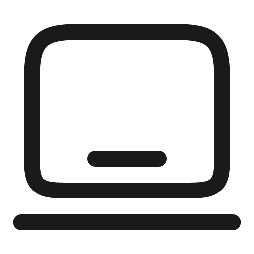 Laptop minimalistic outline icon, outline style, from Solar