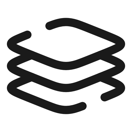 Layers broken icon, line style, from Solar