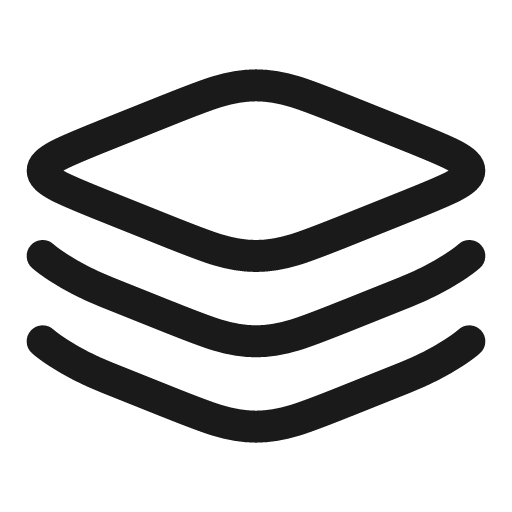 Layers minimalistic linear icon, line style, from Solar