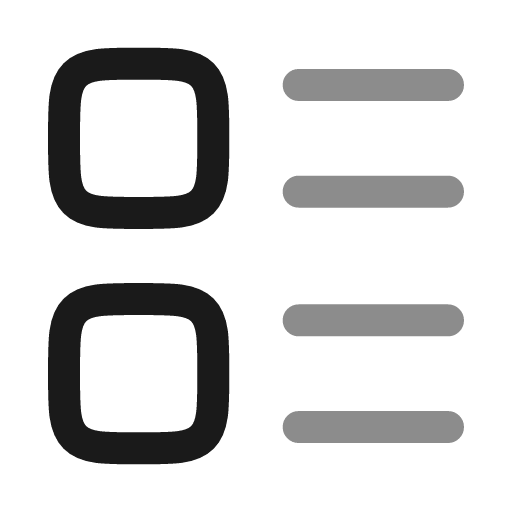 Layout list line duotone icon, two-tone style, from Solar
