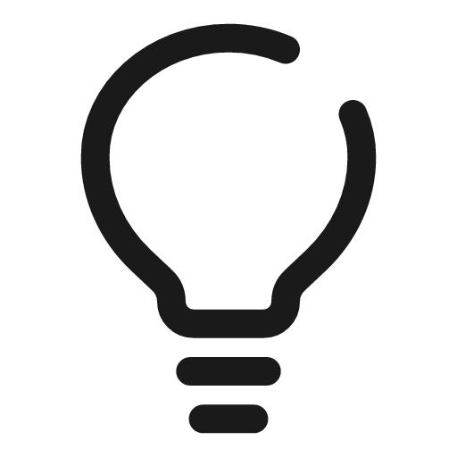 Lightbulb minimalistic broken icon, line style, from Solar