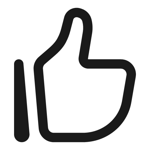 Like outline icon, outline style, from Solar