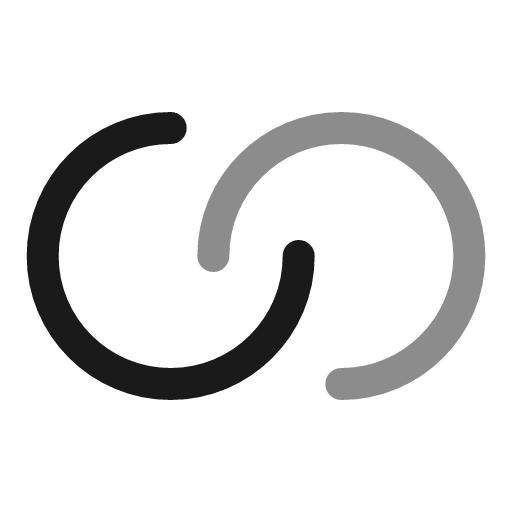 Link circle line duotone icon, two-tone style, from Solar