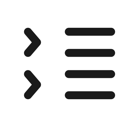 List collapse linear icon, line style, from Solar