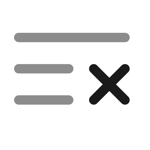 List cross minimalistic line duotone icon, two-tone style, from Solar