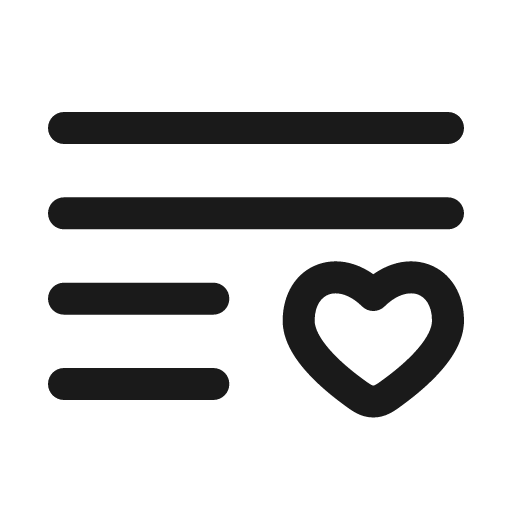 List heart outline icon, outline style, from Solar