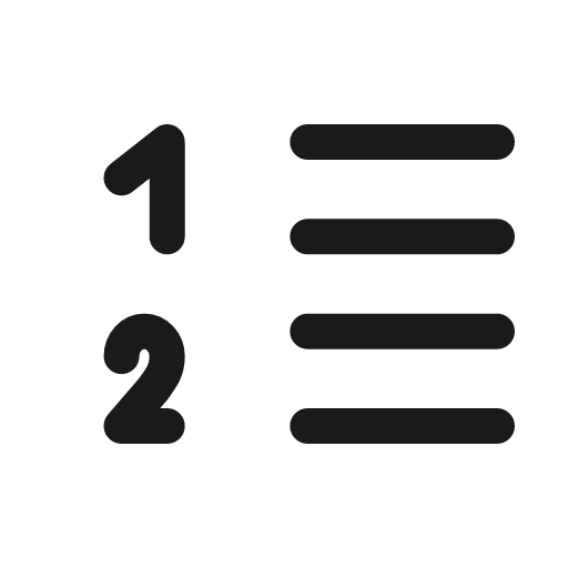 List ordered linear icon, line style, from Solar