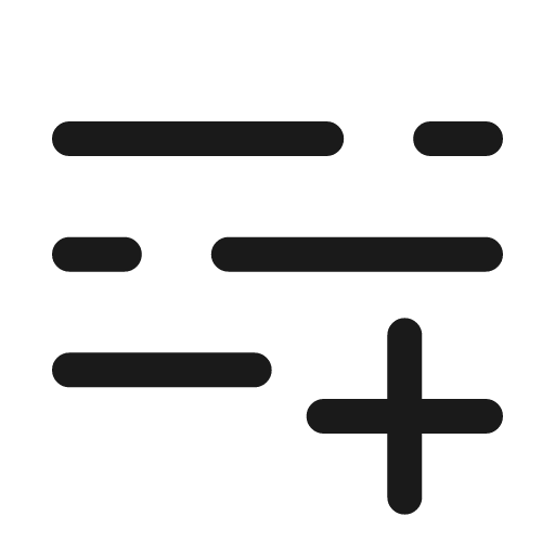 List plus minimalistic broken icon, line style, from Solar
