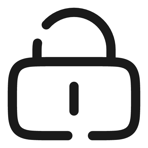 Lock keyhole minimalistic broken icon, line style, from Solar