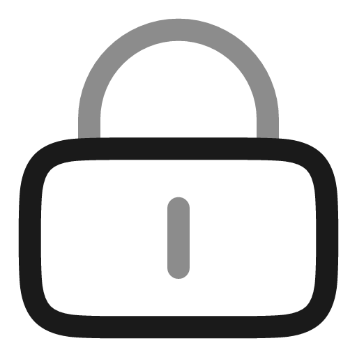 Lock keyhole minimalistic line duotone icon, two-tone style, from Solar