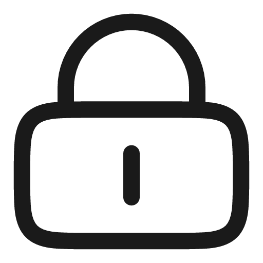 Lock keyhole minimalistic linear icon, line style, from Solar
