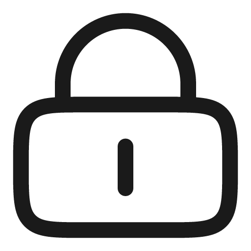 Lock keyhole minimalistic outline icon, outline style, from Solar