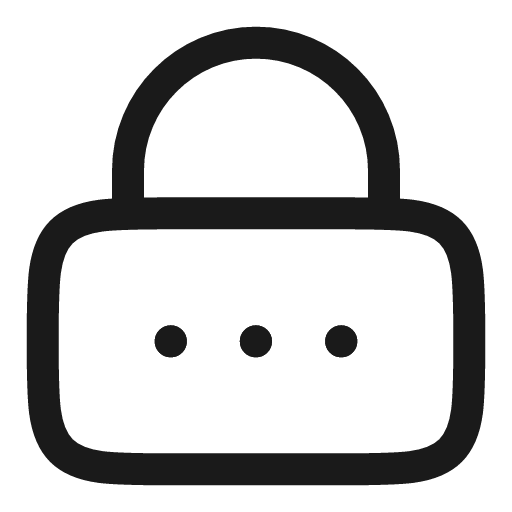 Lock password linear icon, line style, from Solar