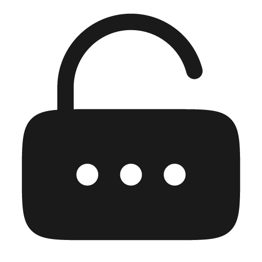 Lock password unlocked bold icon, bold style, from Solar