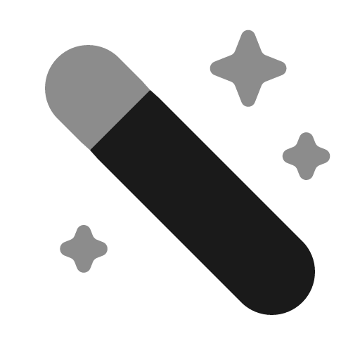 Magic wand 3 bold duotone icon, two-tone style, from Solar