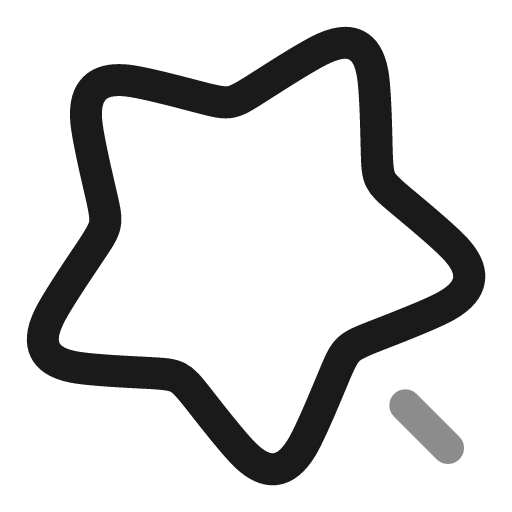 Magic wand line duotone icon, two-tone style, from Solar
