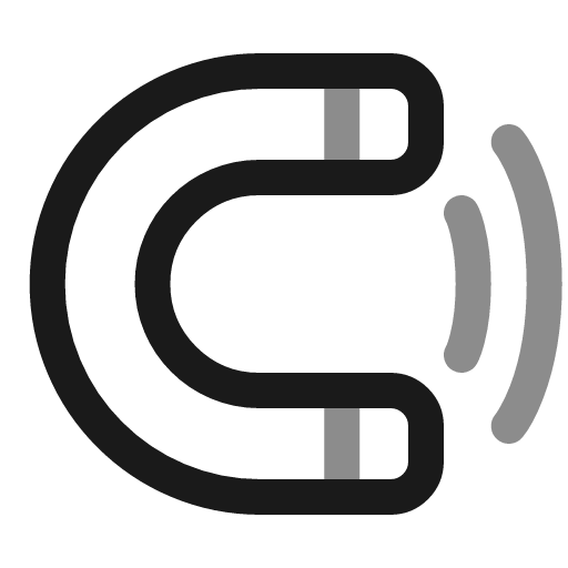 Magnet wave line duotone icon, two-tone style, from Solar