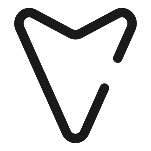 Map arrow down broken icon, line style, from Solar