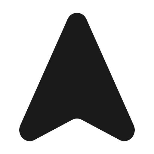 Map arrow up bold icon, bold style, from Solar