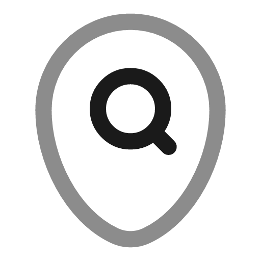 Map point search line duotone icon, two-tone style, from Solar