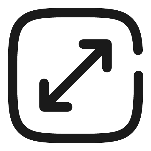 Maximize square broken icon, line style, from Solar