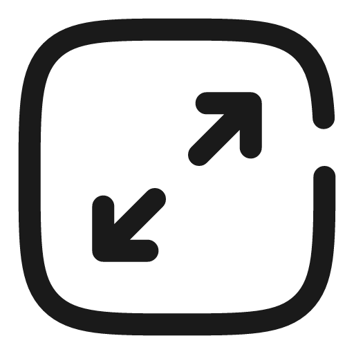 Maximize square minimalistic broken icon, line style, from Solar