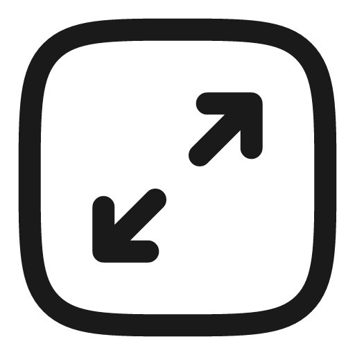 Maximize square minimalistic linear icon, line style, from Solar