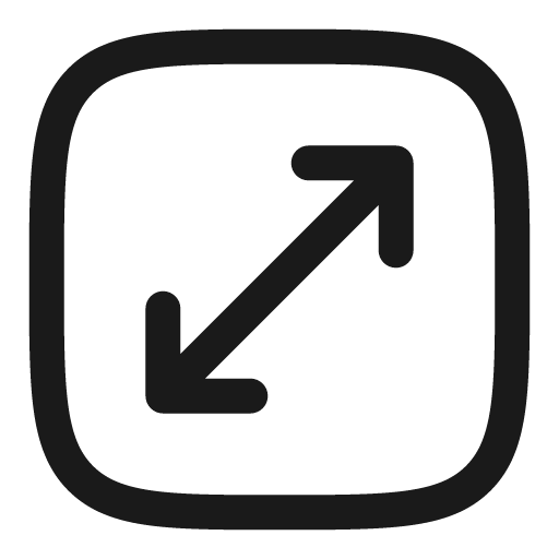 Maximize square outline icon, outline style, from Solar