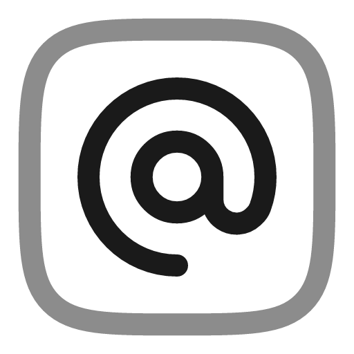 Mention square line duotone icon, two-tone style, from Solar