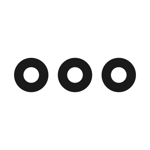 Menu dots outline icon, outline style, from Solar