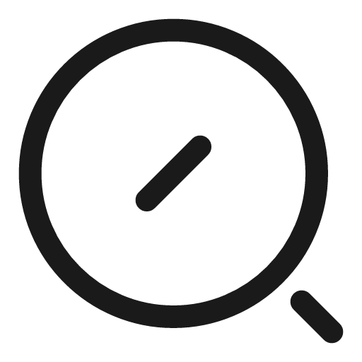 Minimalistic magnifier slash linear icon, line style, from Solar