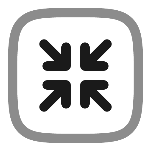 Minimize square 2 line duotone icon, two-tone style, from Solar