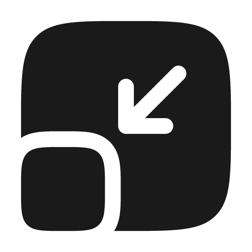Minimize square 3 bold icon, bold style, from Solar