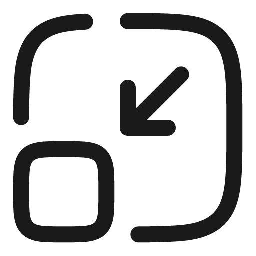 Minimize square 3 broken icon, line style, from Solar