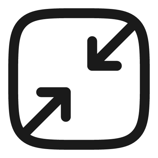 Minimize square linear icon, line style, from Solar