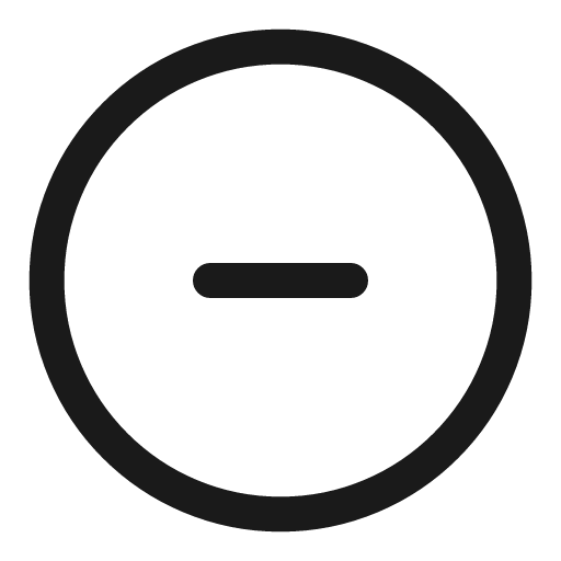 Minus circle linear icon, line style, from Solar