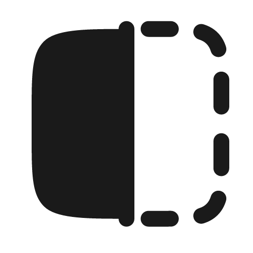 Mirror left bold icon, bold style, from Solar