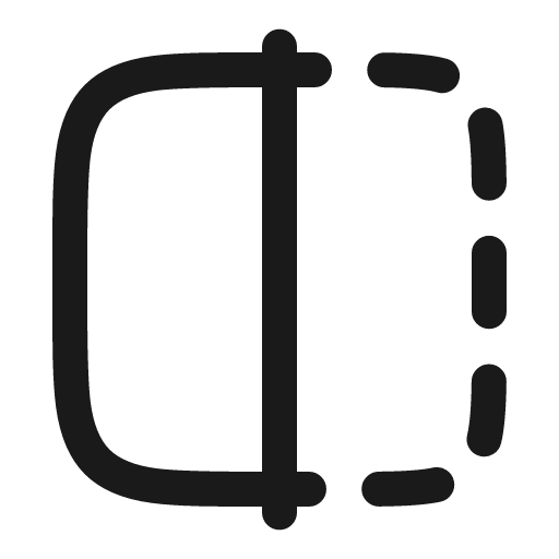 Mirror left linear icon, line style, from Solar