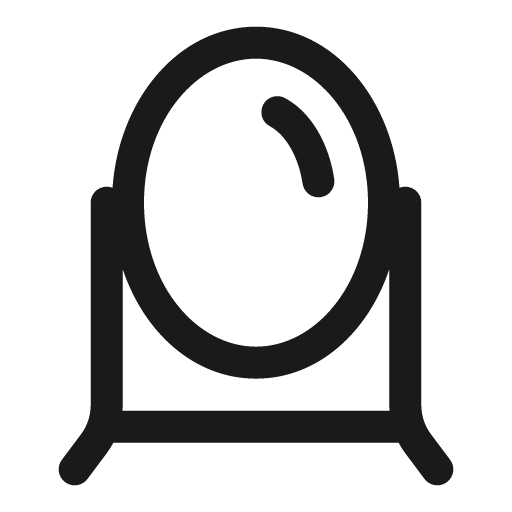 Mirror outline icon, outline style, from Solar