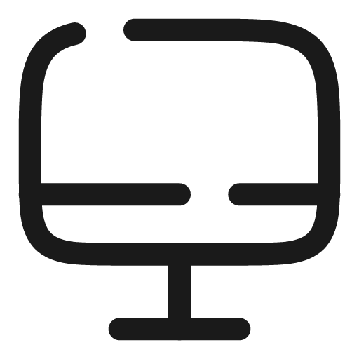 Monitor broken icon, line style, from Solar