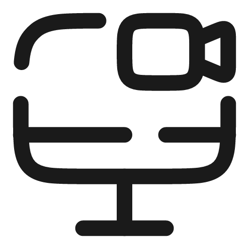 Monitor camera broken icon, line style, from Solar