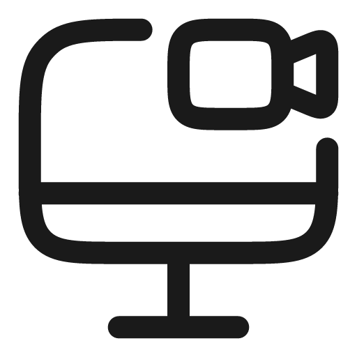 Monitor camera outline icon, outline style, from Solar