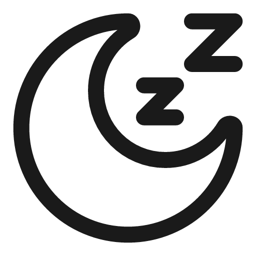 Moon sleep linear icon, line style, from Solar