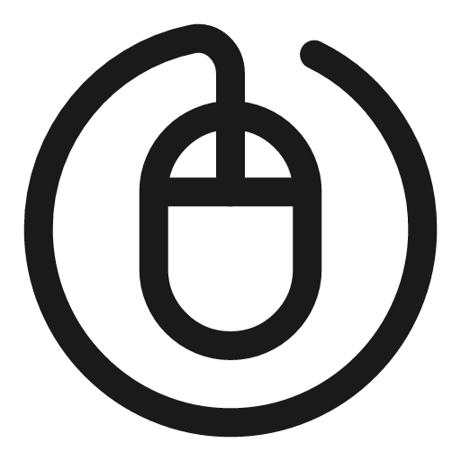 Mouse circle linear icon, line style, from Solar