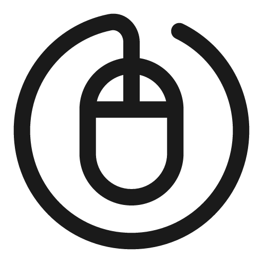 Mouse circle outline icon, outline style, from Solar