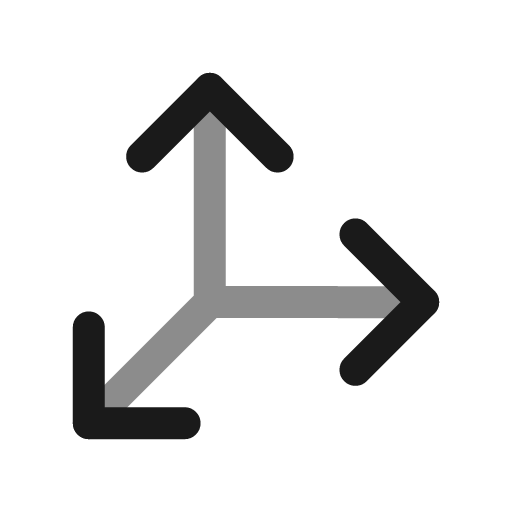 Move 3d line duotone icon, two-tone style, from Solar