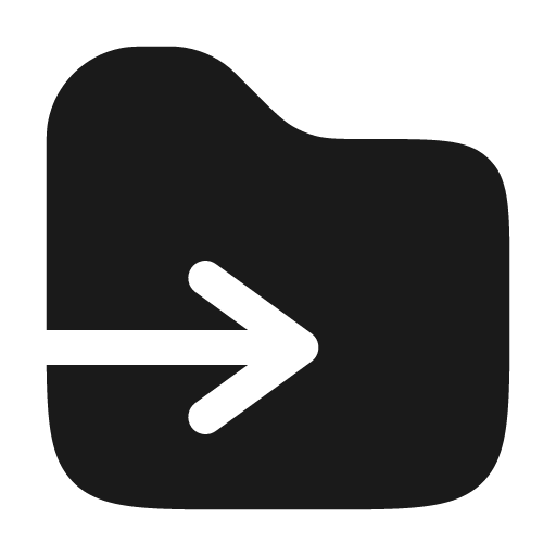 Move to folder bold icon, bold style, from Solar
