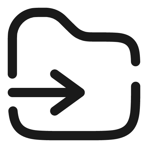 Move to folder broken icon, line style, from Solar