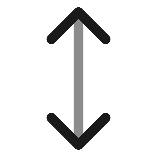 Move vertical line duotone icon, two-tone style, from Solar