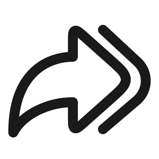Multiple forward right linear icon, line style, from Solar